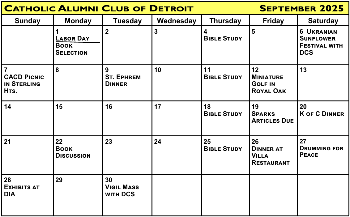 September 2025 calendar image